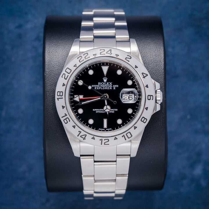 Rolex Explorer II 16570 Steel Black Dial – front