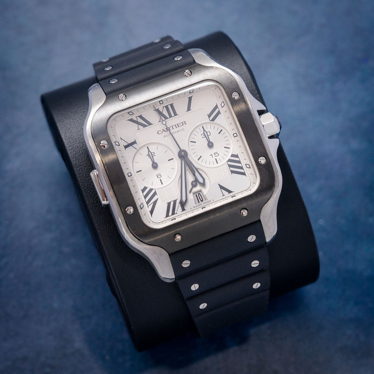 Cartier Santos WSSA0017 Steel – dial close-up