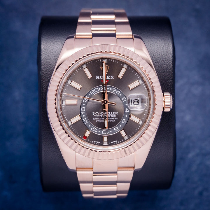 Rolex Sky-Dweller 326935 Rose Gold Rhodium Dial – front