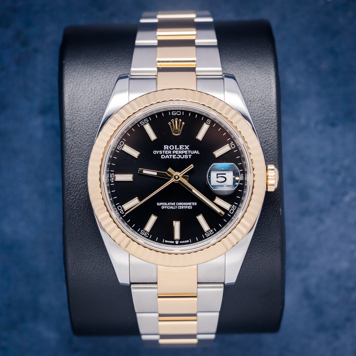 Rolex Datejust 126333 Steel & Yellow Gold Black Index Dial – front