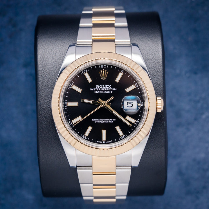Rolex Datejust 126333 Steel & Yellow Gold Black Index Dial – front