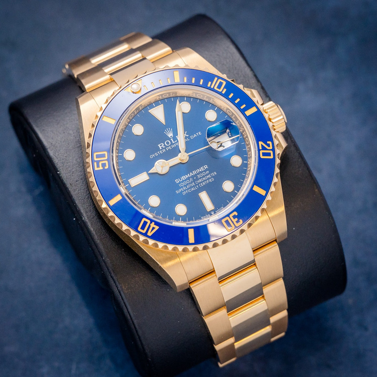 Rolex Submariner 126618LB Yellow Gold – dial close-up