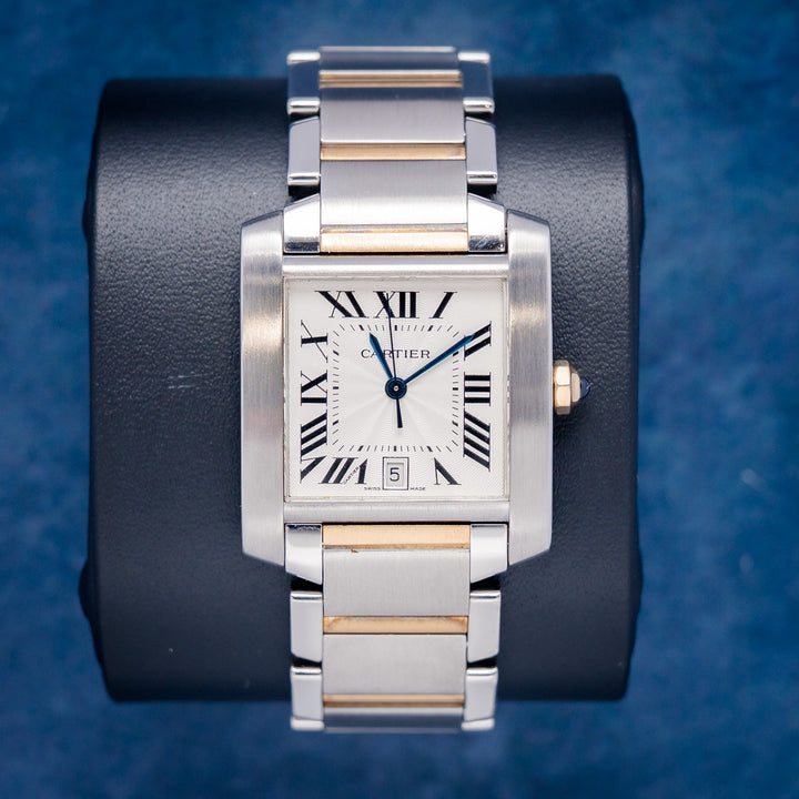 Cartier Tank Française Large W51005Q4 / 2302 Steel & Yellow Gold – front