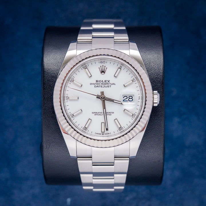 Rolex Datejust 126334 Steel & White Gold Index Dial – front