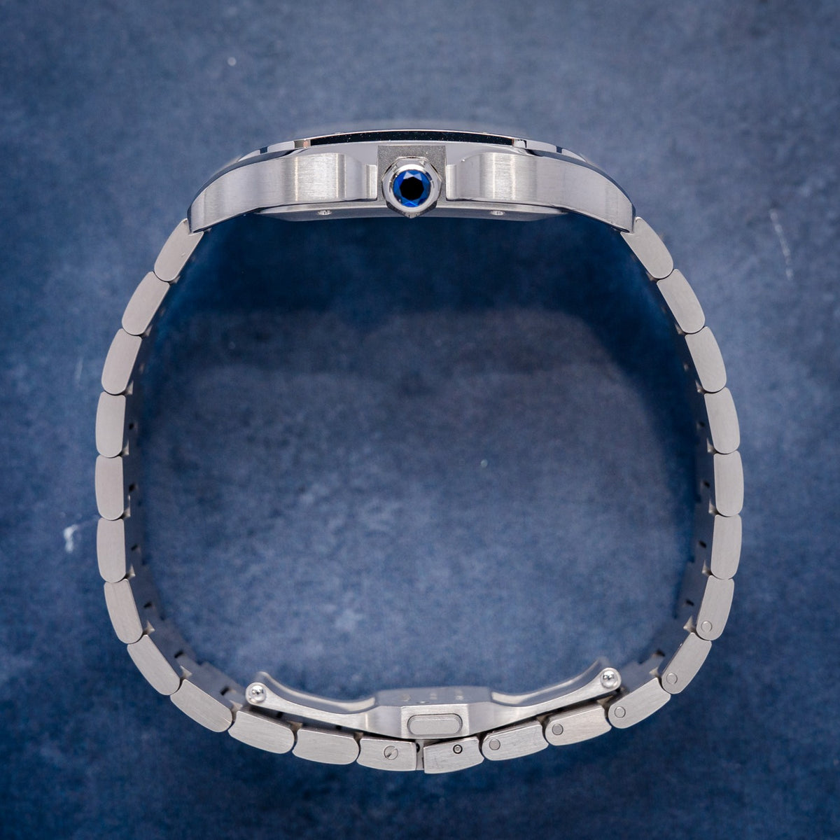 Cartier Santos Large WSSA0071 Blue Dial – side