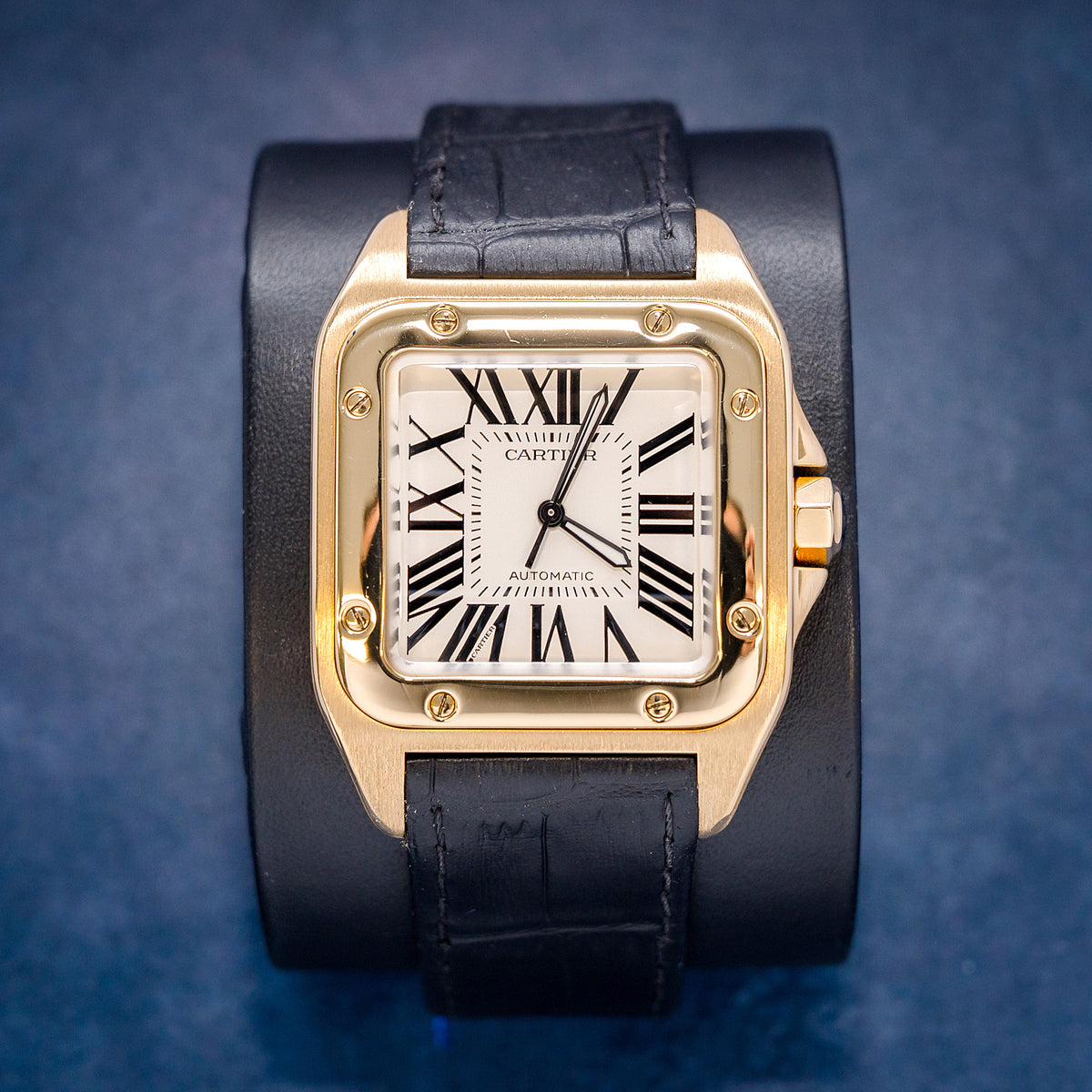 Cartier Santos 100 XL 2657 Yellow Gold – front