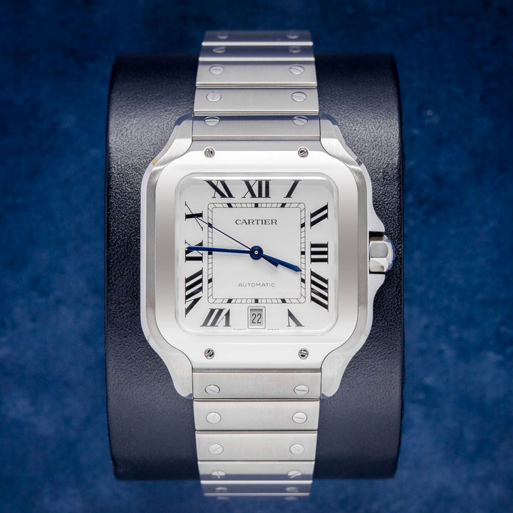 Cartier Santos Large WSSA0018 / 4072 Steel Roman Dial – front