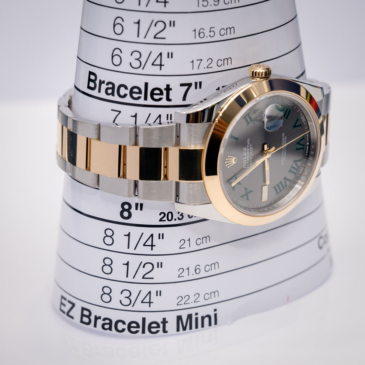 Rolex Datejust 126303 Steel & Yellow Gold Wimbledon Dial – detail