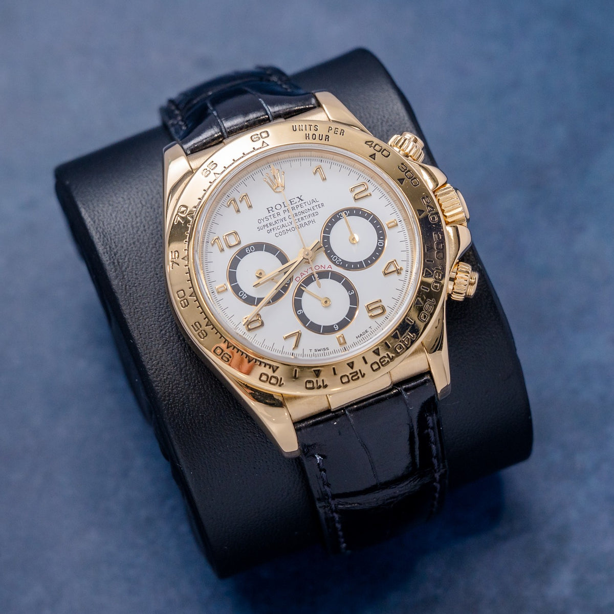 Rolex Daytona 16518 Yellow Gold – dial close-up