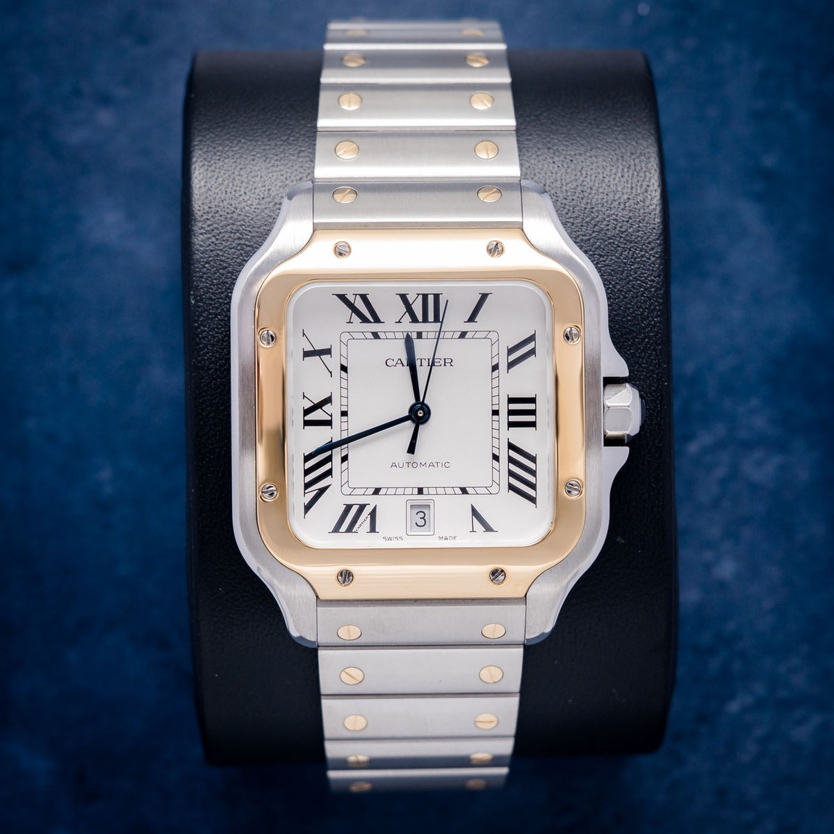 Cartier Santos Large W2SA0009 / 4072 Steel & Yellow Gold – front