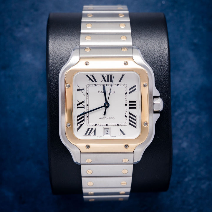 Cartier Santos Large W2SA0009 / 4072 Steel & Yellow Gold – front