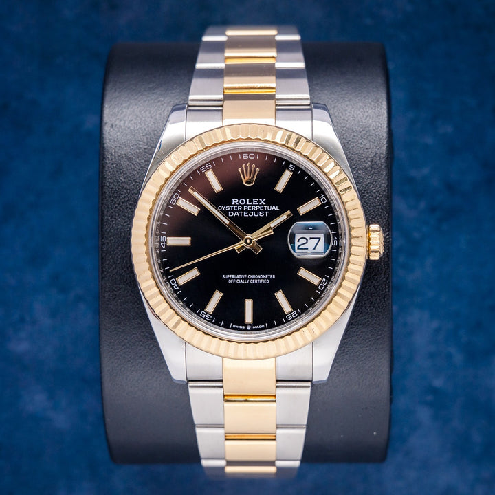 Rolex Datejust 126333 Steel & Yellow Gold Black Index Dial – front