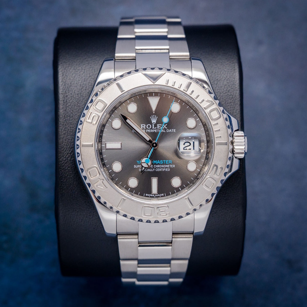 Rolex Yacht-Master 116622 Steel Charcoal Dial – front