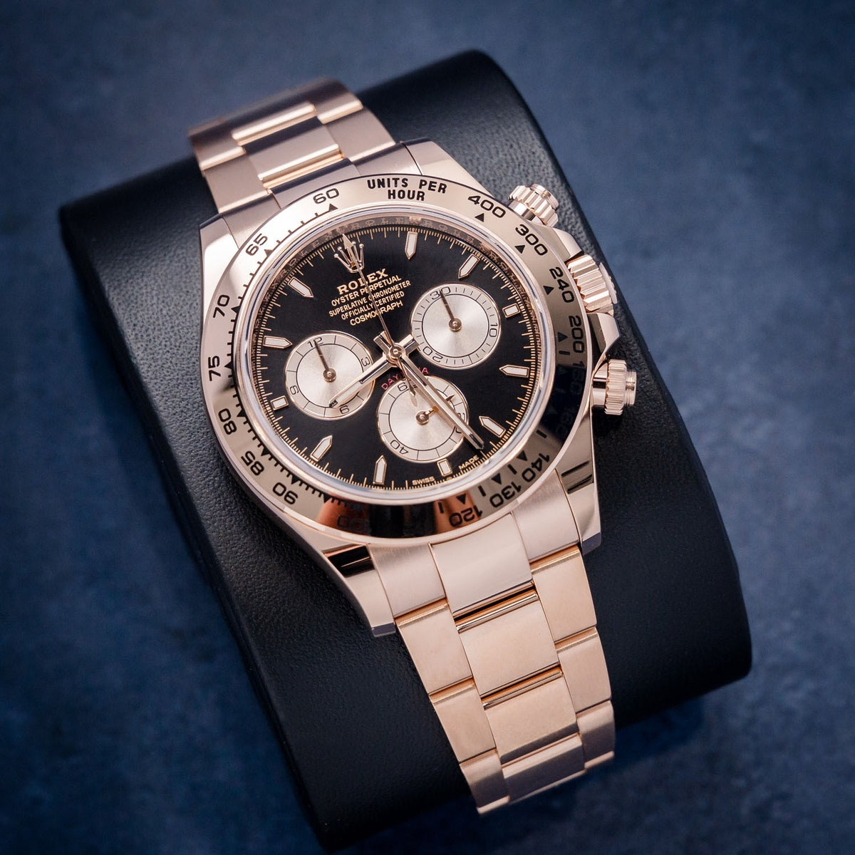 Rolex Daytona 126505 Rose Gold – dial close-up