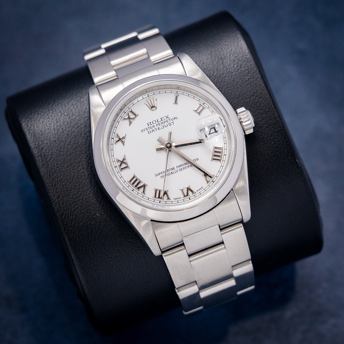 Rolex Datejust 78240 Steel Roman Dial – dial close-up