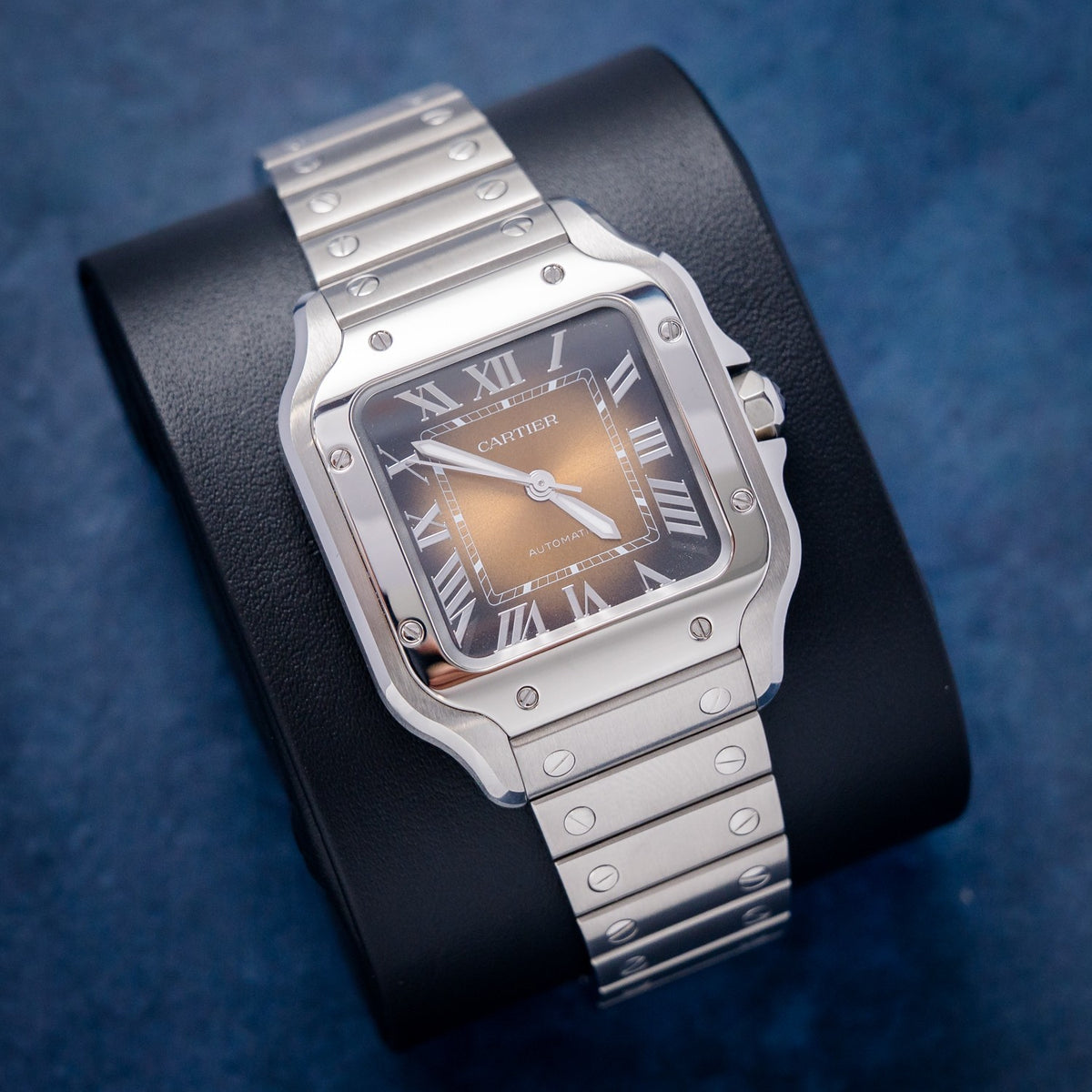 Cartier Santos Large WSSA0065 Steel Chocolate Gradient Dial – side
