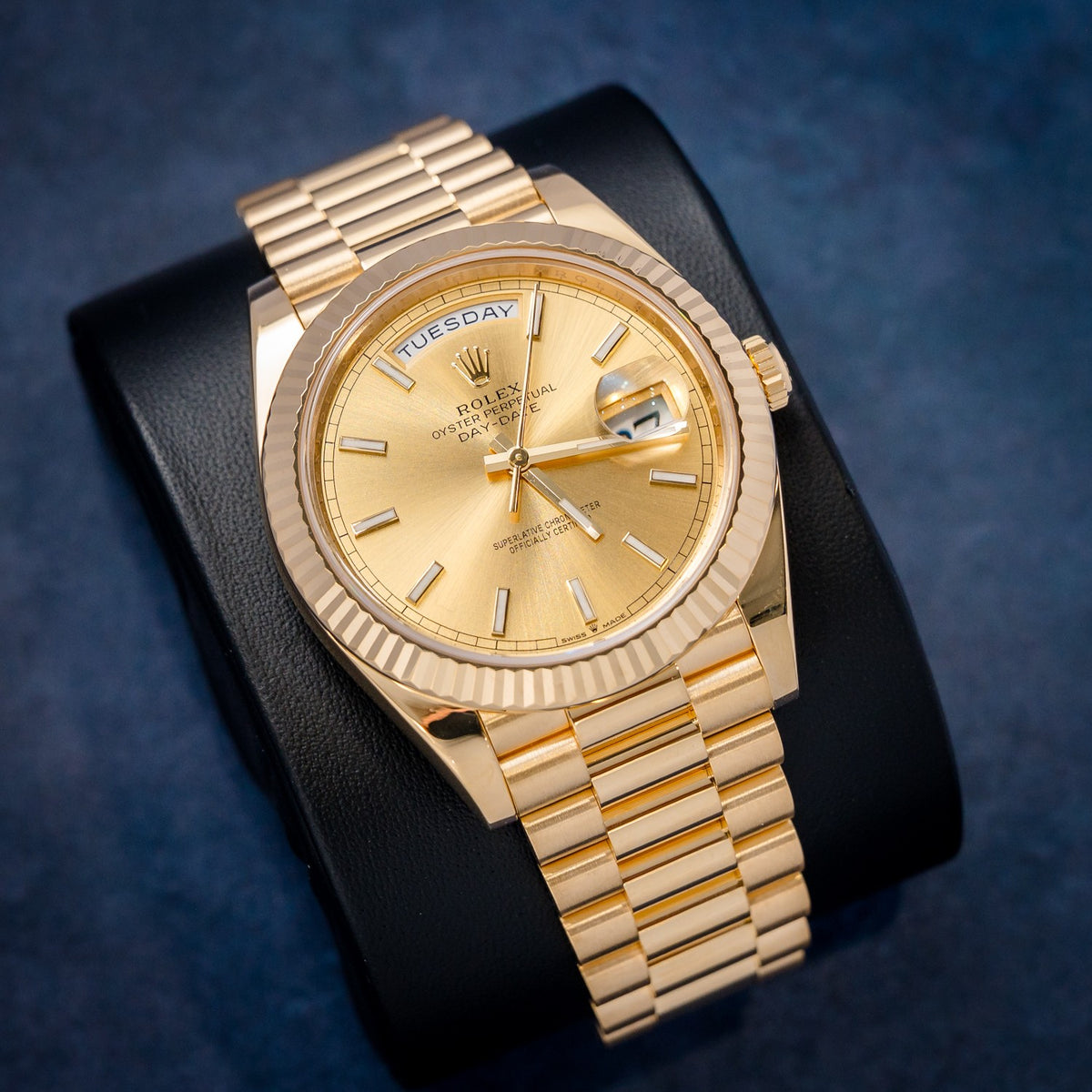 Rolex Day-Date 228238 Yellow Gold – dial close-up