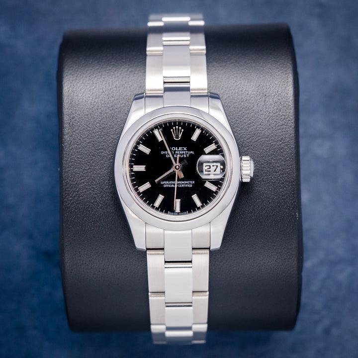 Rolex Datejust 179160 Steel Black Index Dial – front