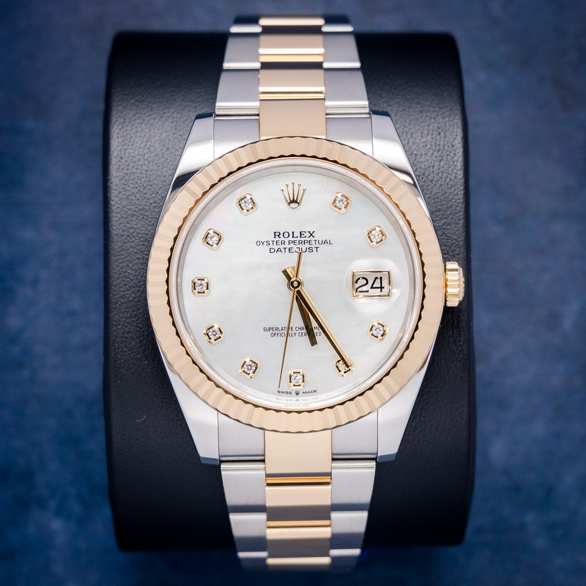 Rolex Datejust 126333 Steel & Yellow Gold MOP Diamond Dial – front