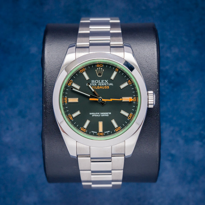 Rolex Milgauss 116400GV Steel Black Dial – front