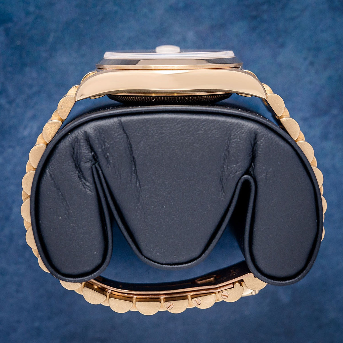 Rolex Day-Date 18208 Yellow Gold Champagne Stick Dial – caseback