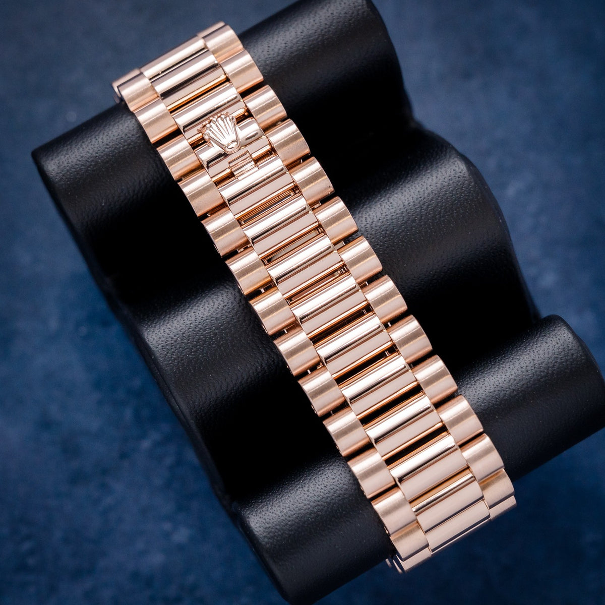 Rolex Day-Date 228345RBR Rose Gold Pave Diamond Dial – clasp
