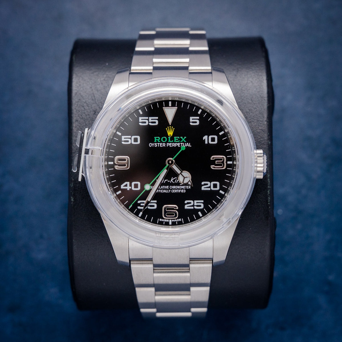 Rolex Air-King 116900 Steel Black Dial – dial close-up