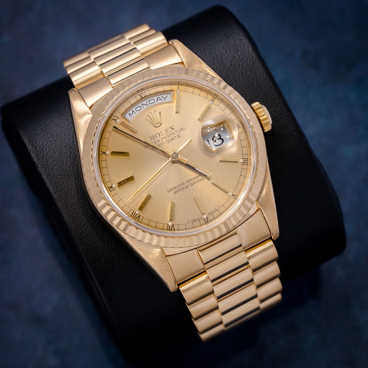 Rolex Day-Date 18238 Yellow Gold – dial close-up