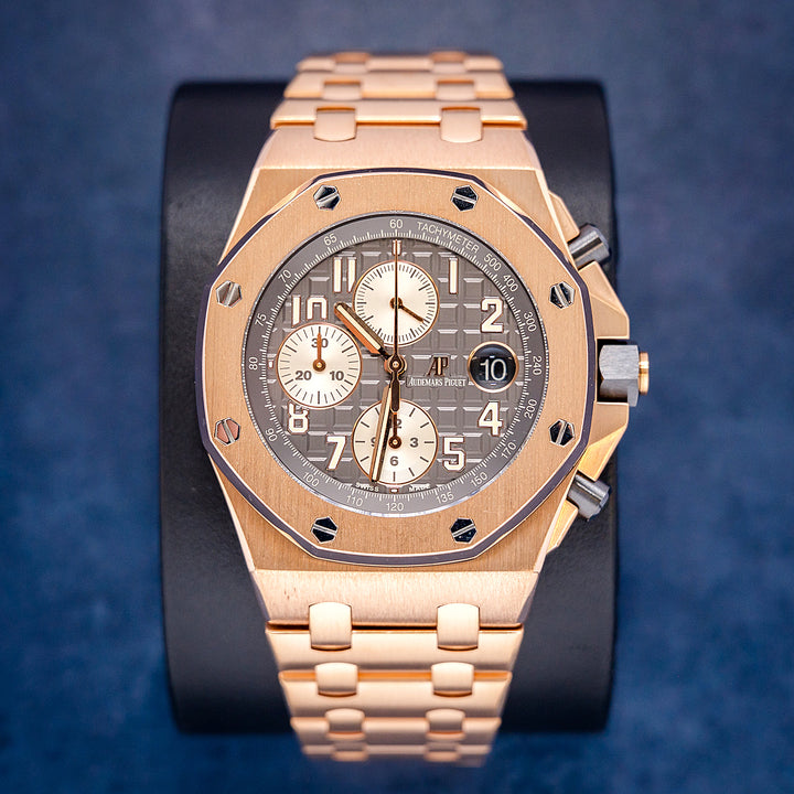 Audemars Piguet Royal Oak Offshore 26470OR Rose Gold Grey Dial – front