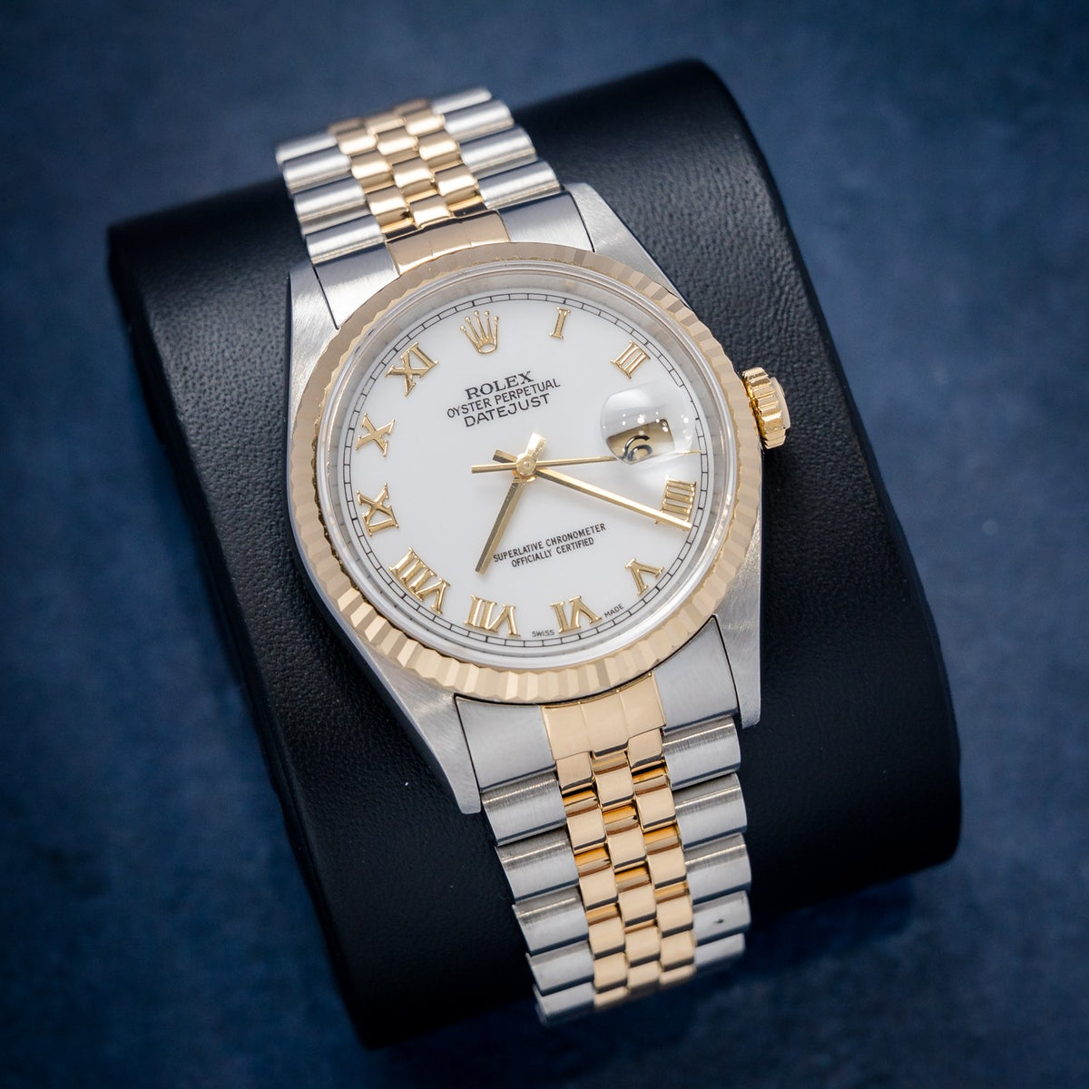 Rolex Datejust 16233 Steel & Yellow Gold – dial close-up