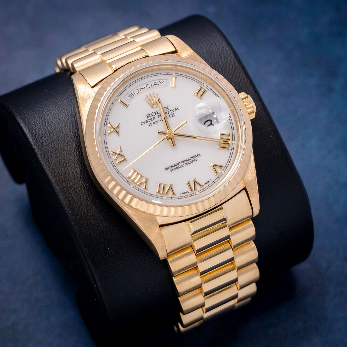 Rolex Day-Date 18238 Yellow Gold – dial close-up
