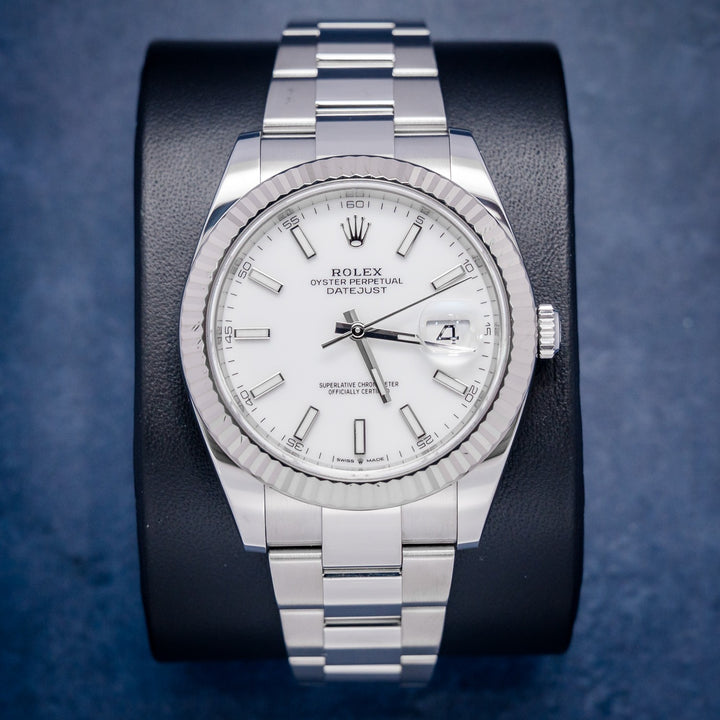 Rolex Datejust 126334 Steel & White Gold Index Dial – front