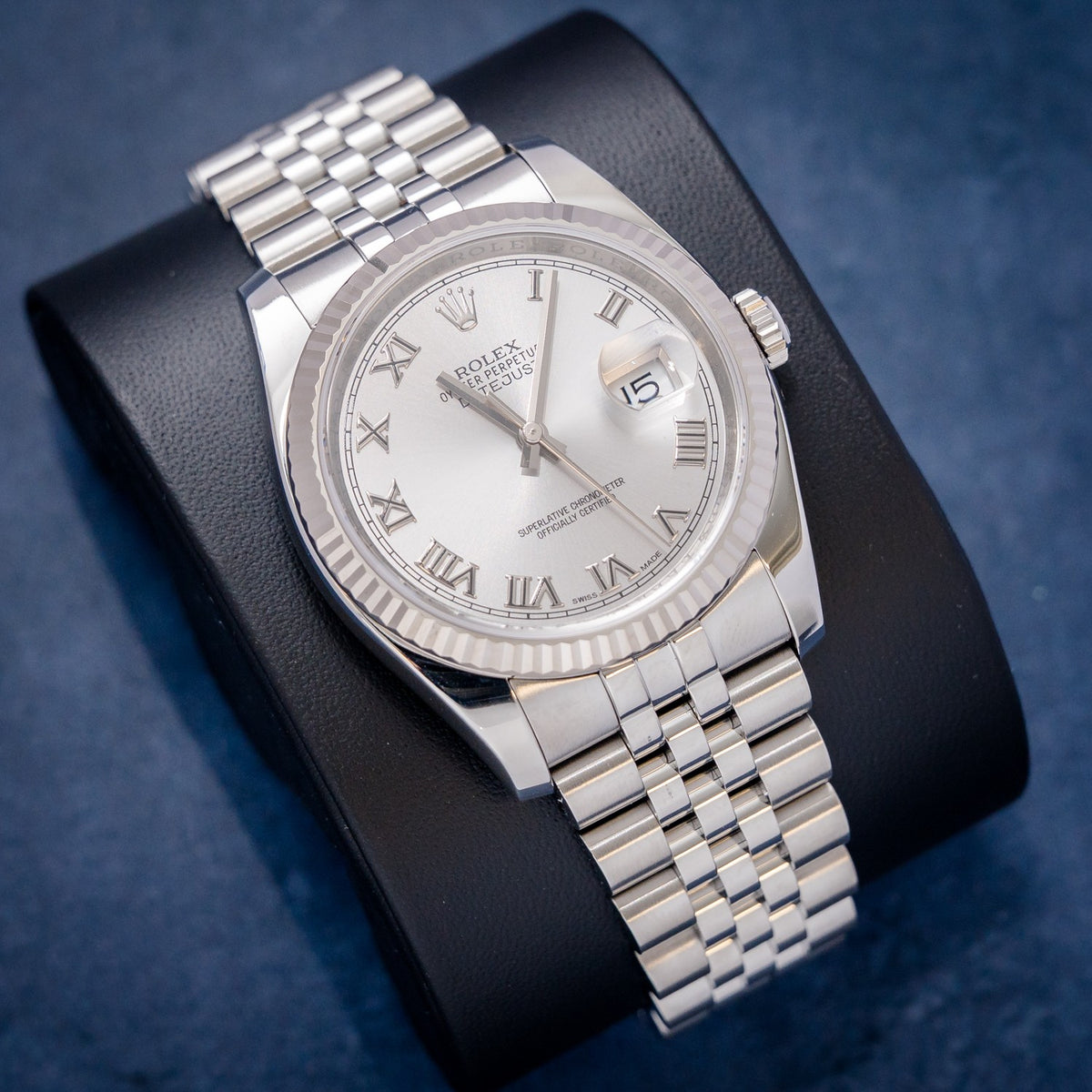 Rolex Datejust 116234 Steel & White Gold Silver Roman Dial – caseback