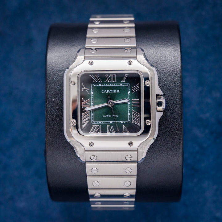 Cartier Santos Medium WSSA0061 Green Dial – front