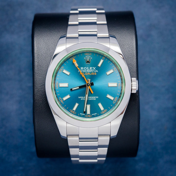 Rolex Milgauss 116400GV Blue Dial – front