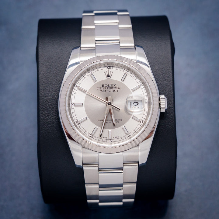 Rolex Datejust 116234 Steel Bullseye Dial – front
