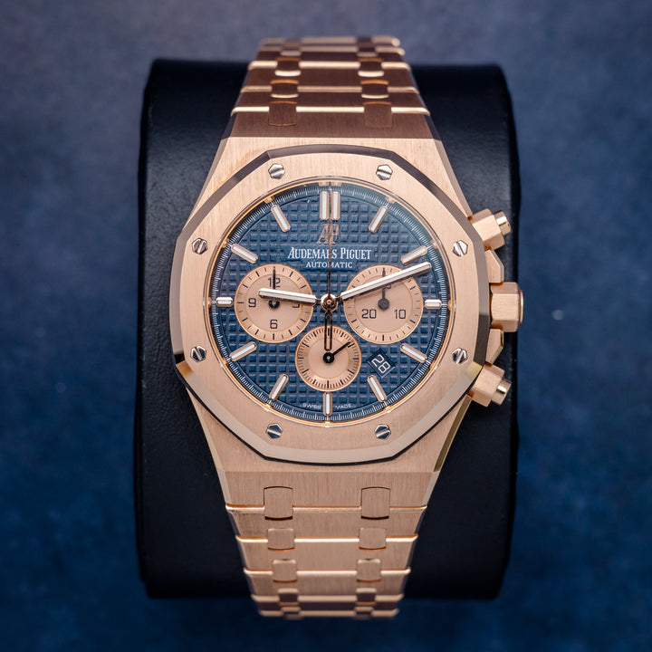 Audemars Piguet Royal Oak Chrono 26331OR Blue Dial – front