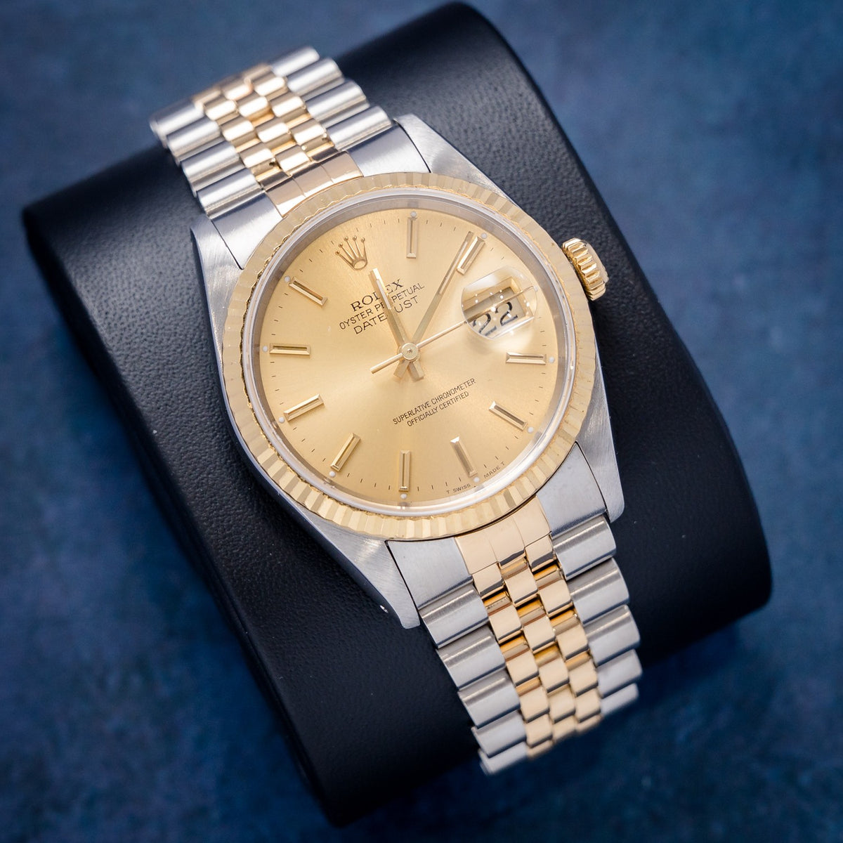 Rolex Datejust 16233 Steel & Yellow Gold – dial close-up