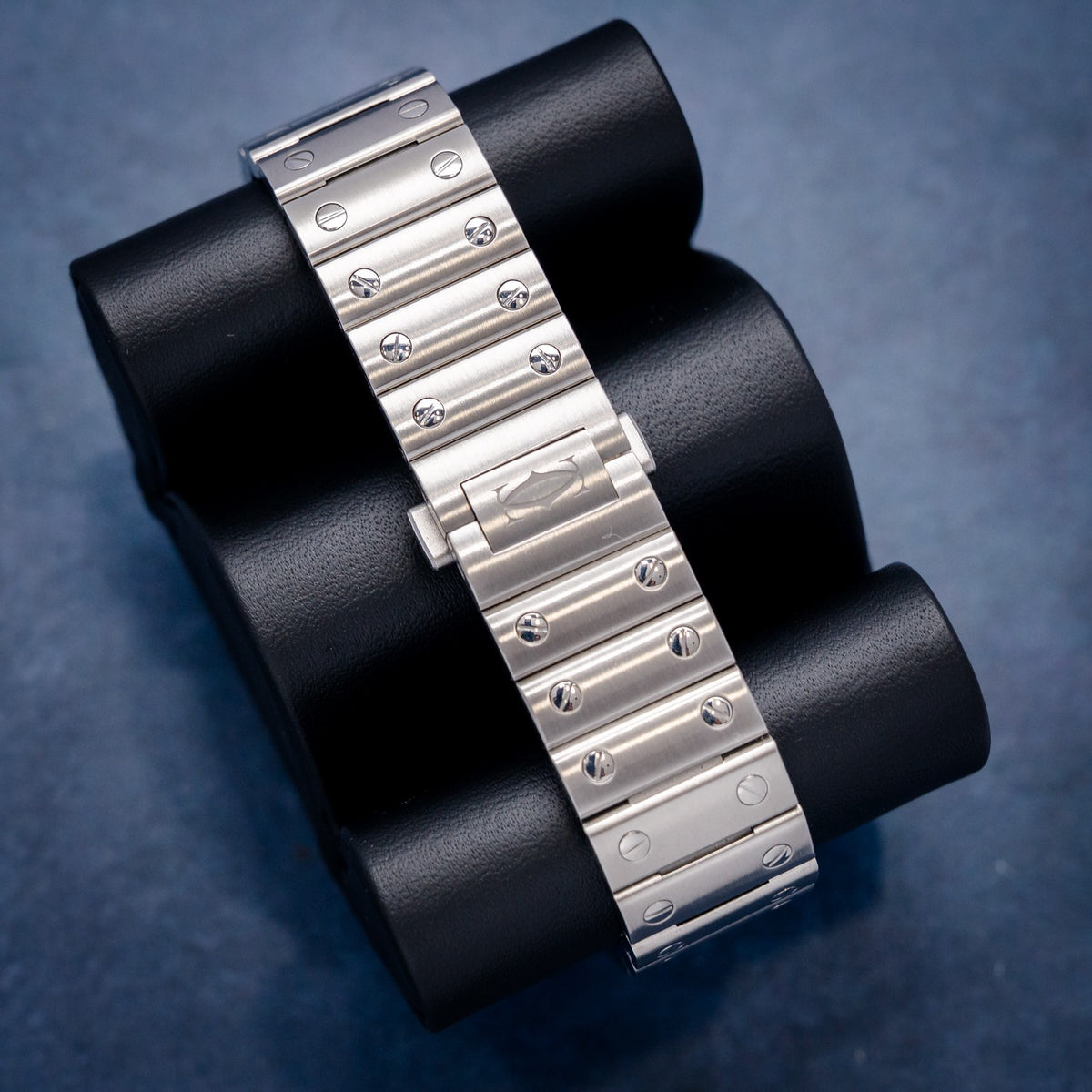 Cartier Santos Large WSSA0065 Steel Chocolate Gradient Dial – clasp