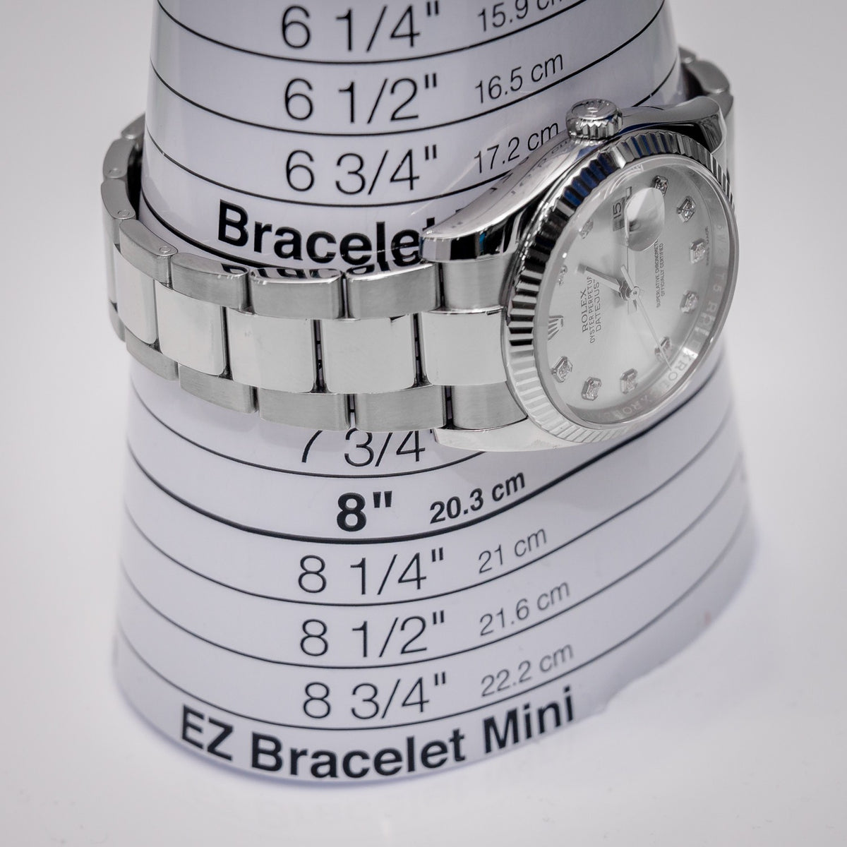 Rolex Datejust 116234 Steel Silver Diamond Dial – detail