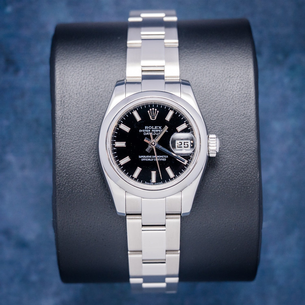 Rolex Datejust 179160 Steel Black Index Dial – front