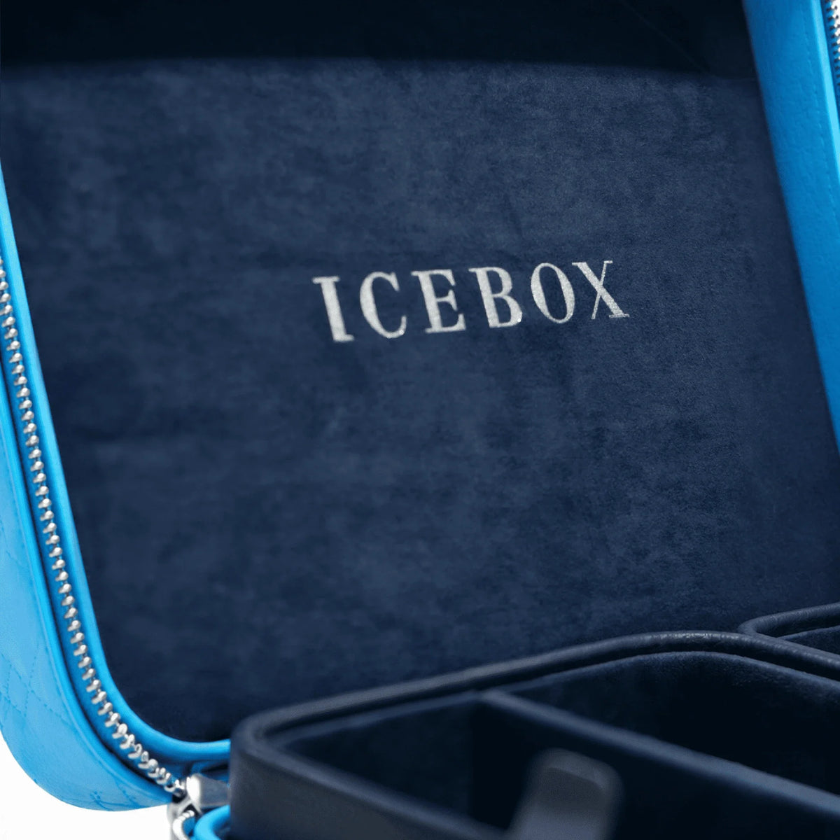 Icebox Large Traveler Case in blue, 2-watch capacity, detail view 7
