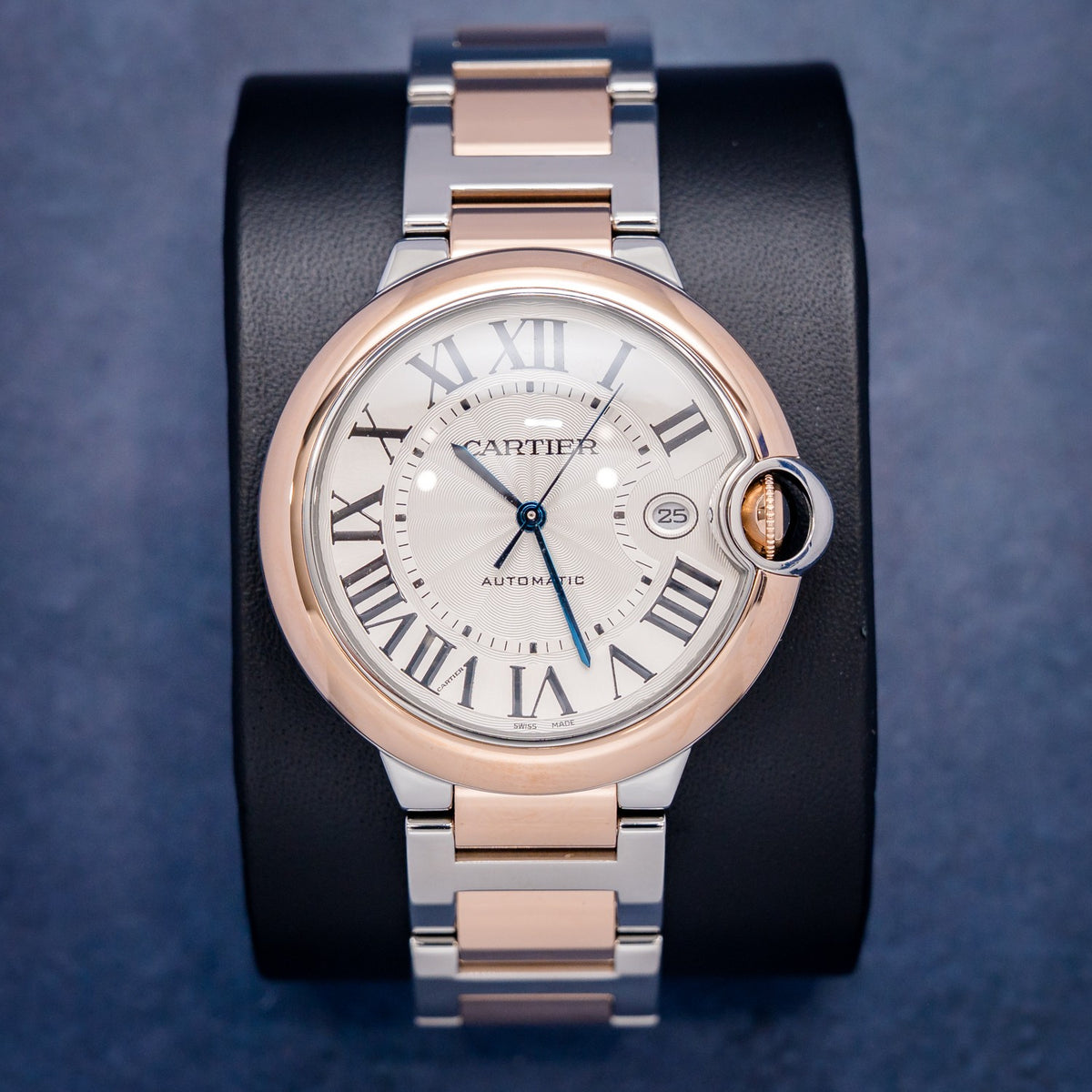 Cartier Ballon Bleu W2BB0004 Steel & Rose Gold Roman Dial – front