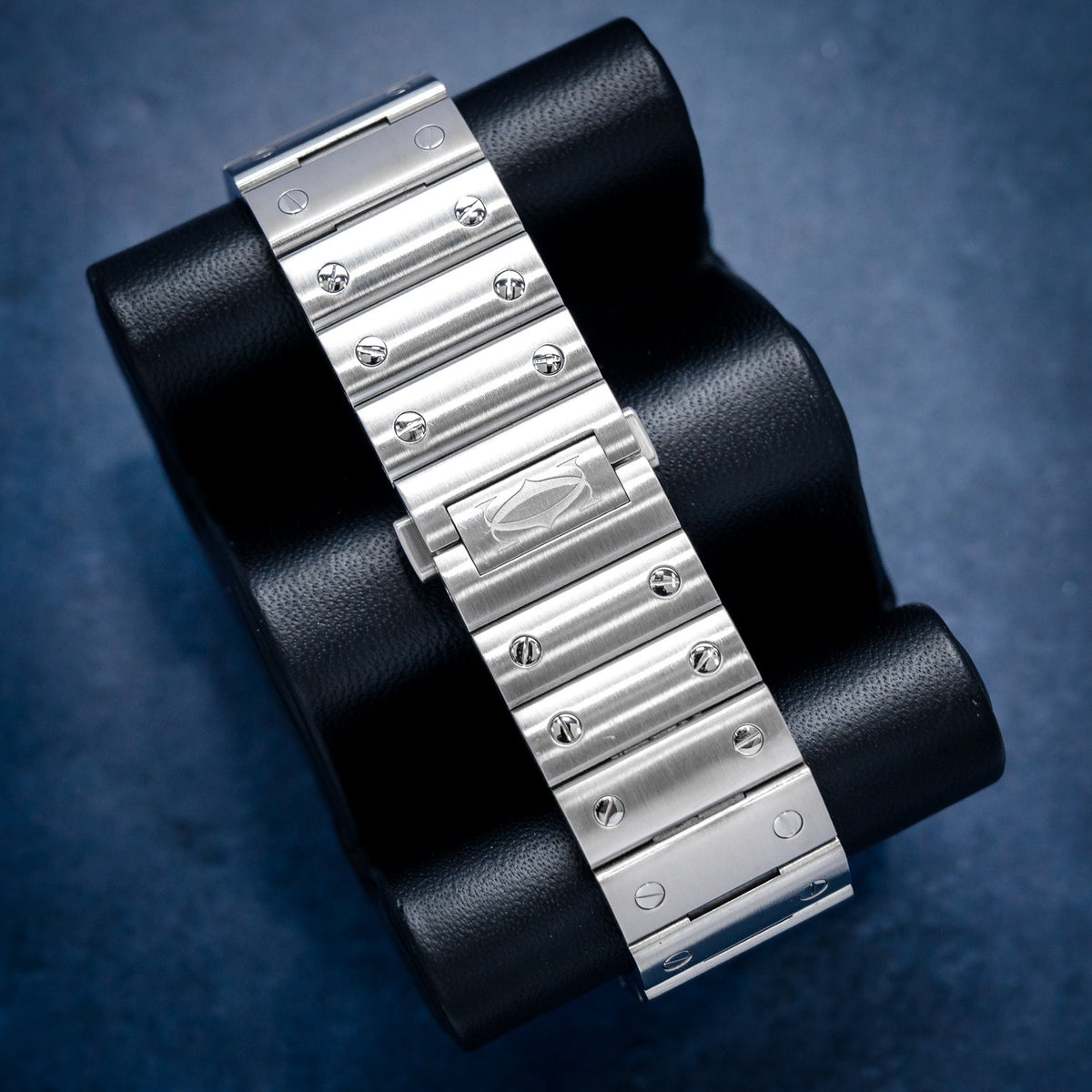 Cartier Santos Large WSSA0062 Steel Green Roman Dial – clasp