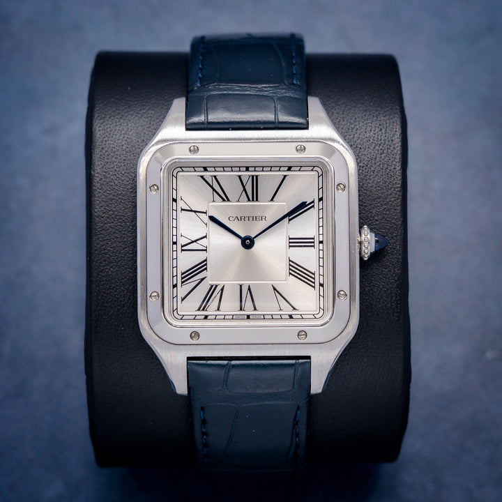 Cartier Santos Dumont XL WSSA0032 Steel Silver Dial – front