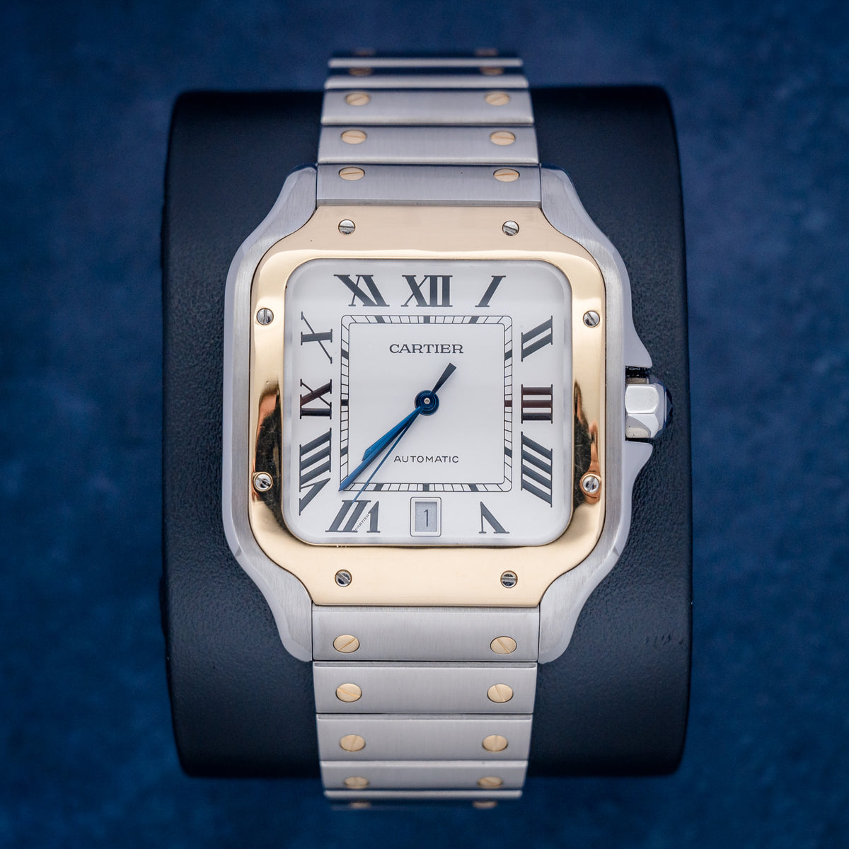 Cartier Santos Large 4072 Steel & Yellow Gold – front