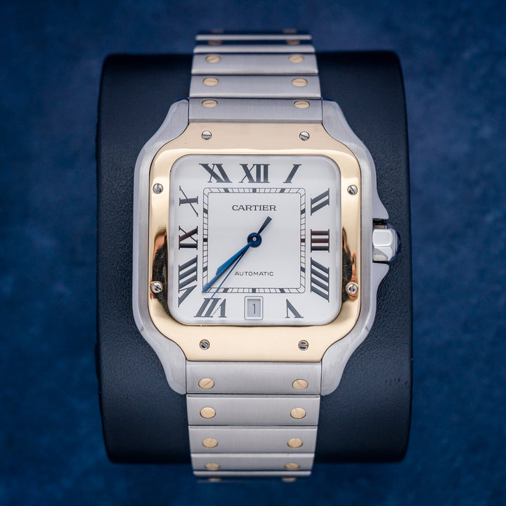 Cartier Santos Large 4072 Steel & Yellow Gold – front