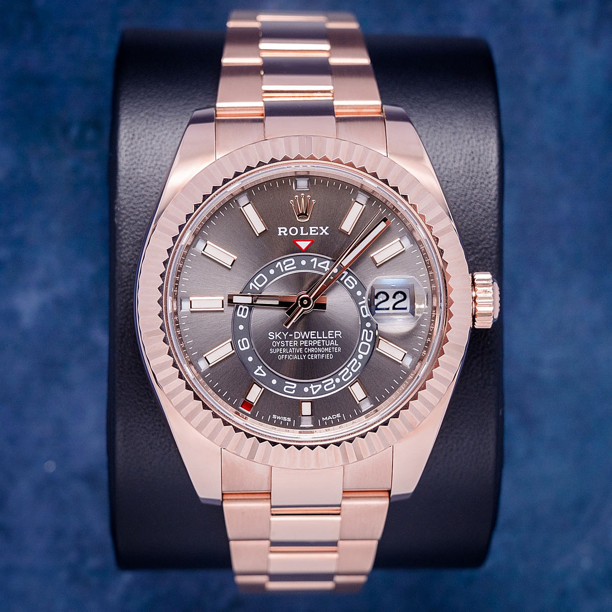 Rolex Sky-Dweller 326935 Rose Gold Rhodium Dial – front