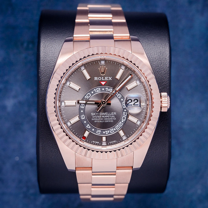 Rolex Sky-Dweller 326935 Rose Gold Rhodium Dial – front