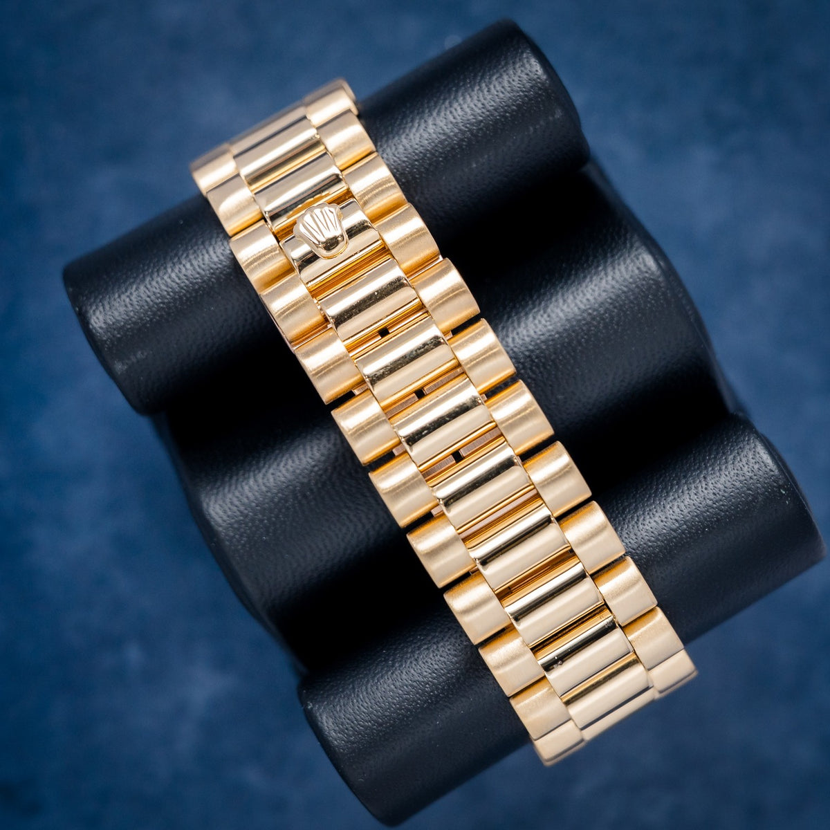 Rolex Day-Date DD36 18038 Yellow Gold Champagne Stick Dial – box & papers